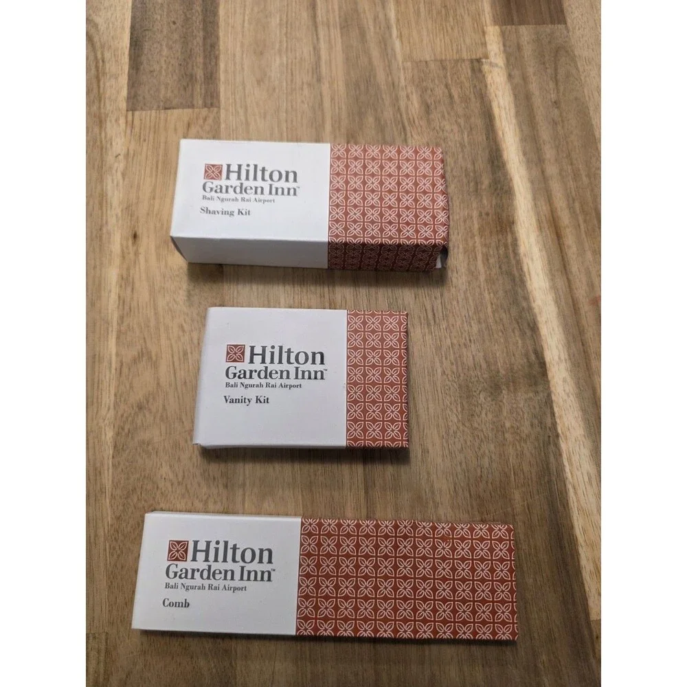 Hilton Garden Inn Bali Ngurah Rai Airport Amenity Set Shaving Vanity Kit Comb